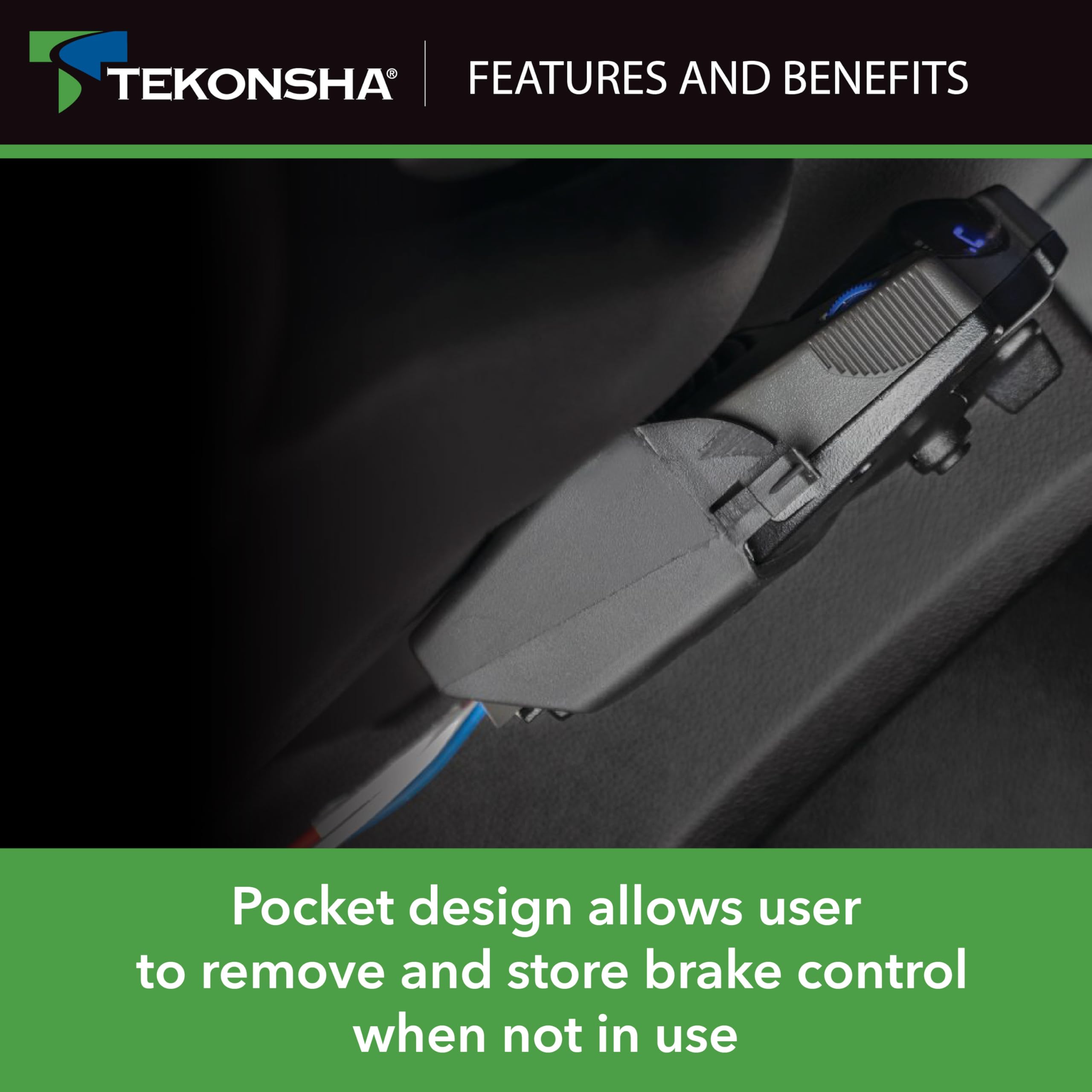 Tekonsha Prodigy 7686 Brake Control Mounting Pocket Kit, Fits Prodigy and Prodigy P2 Brake Controller (Not for P3 Controller)
