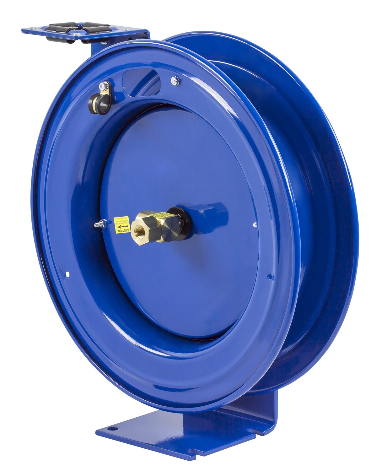 Low Pressure Coxreels P-LPL-450 Retractable Air/Water/Oil Hose Reel: 1/2" I.D., 50' Hose Capacity, without Hose, 300 PSI, Made in USA