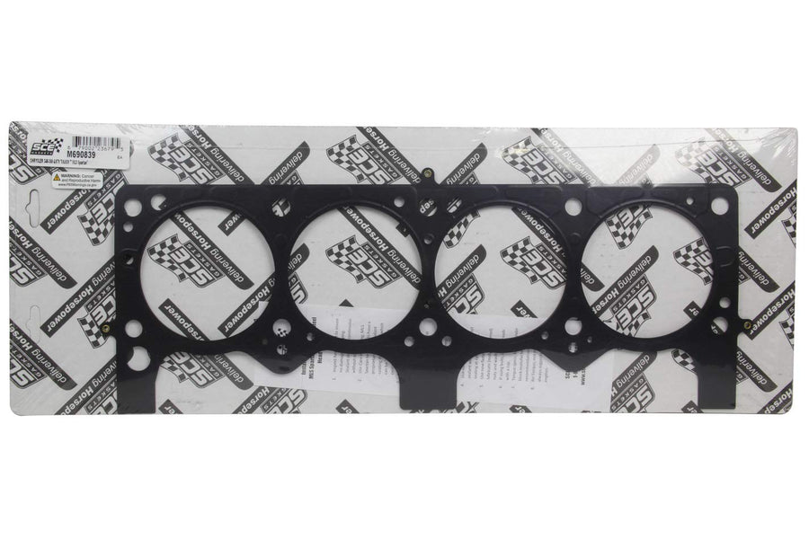 Cylinder Head Gasket, SCE GASKETS MLS Spartan, 4.080 in Bore, 0.039 in Compression Thickness, Multi-Layer Steel, Small Block Mopar, Each