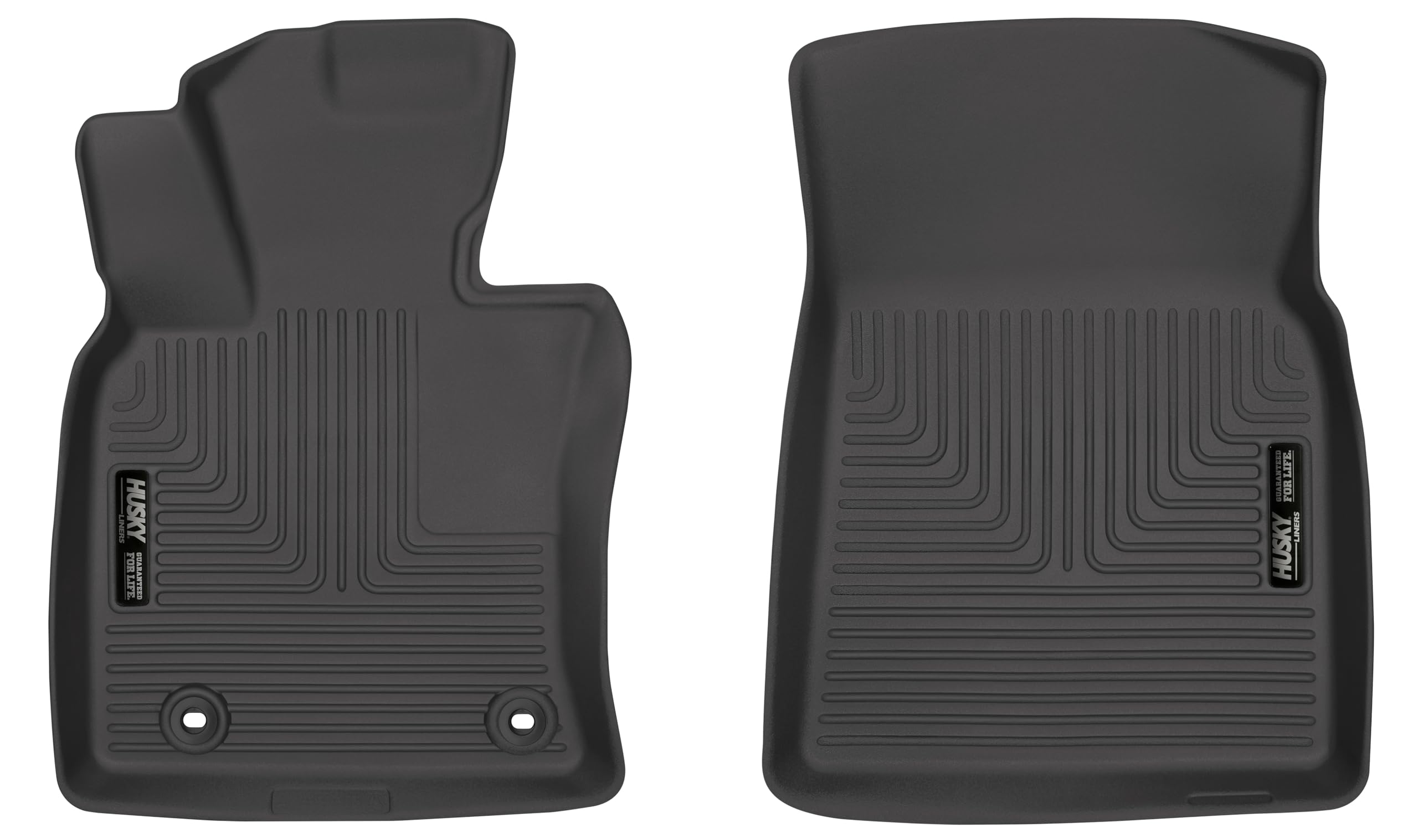 Weatherbeater Husky Liners Floor Mats | Fits 2018-2024 Toyota Camry | Front Row, 2-pc Black - 13281