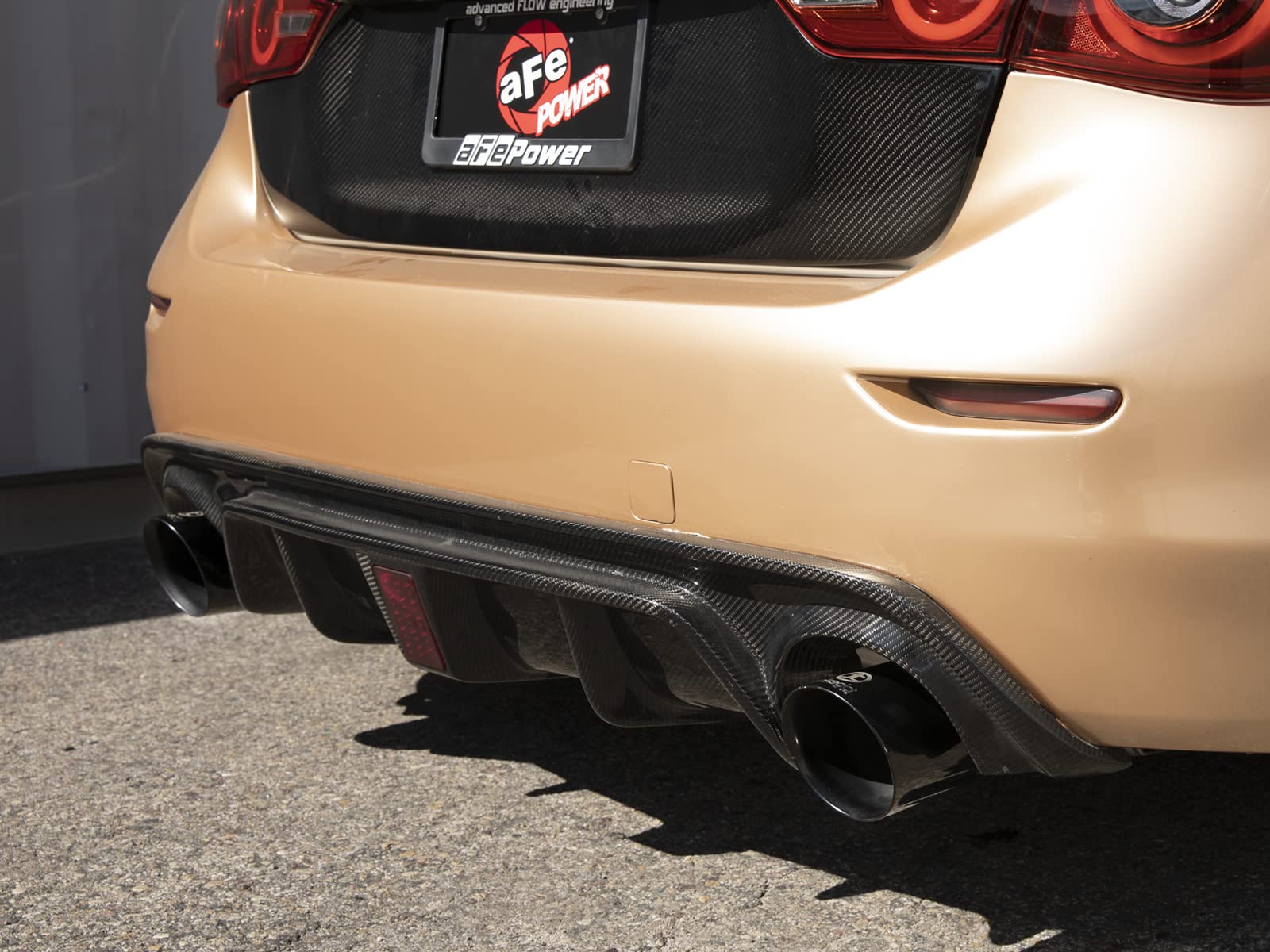 aFe 2.5in Takeda SS Cat-Back Exhaust w/ Black Tips - Infiniti Q50 V6 3.7L 2014-2015