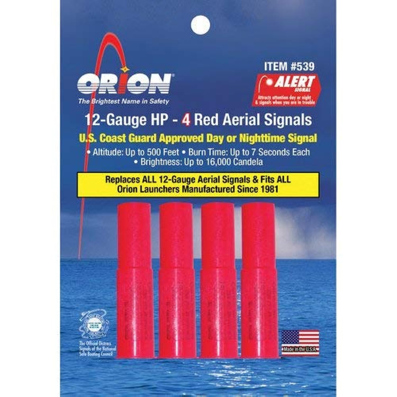 Orion Areial Safety Flare Refill, Red (4 Piece Pack)