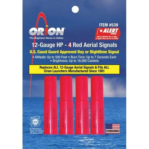 Orion Areial Safety Flare Refill, Red (4 Piece Pack)