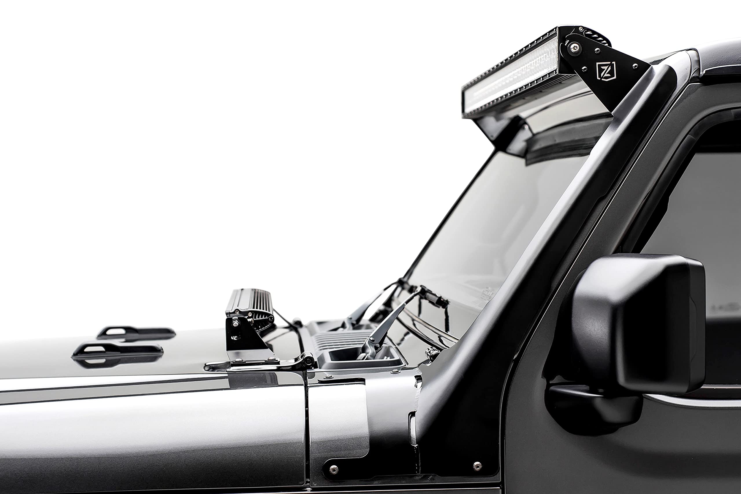 Front Roof Jeep JL, Gladiator LED Bracket to mount (1) 50 or 52 Inch Staight Light Bar - PN #Z374831