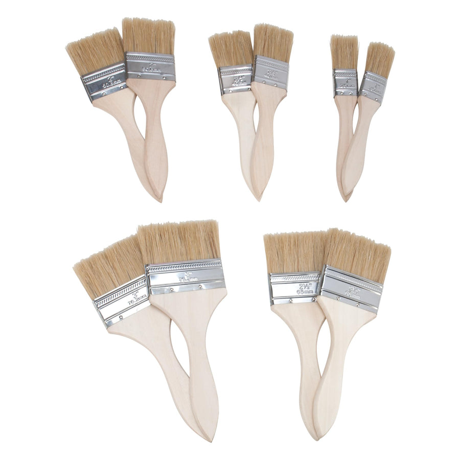 15pc Performance Tool Assorted Chip Brushes - Ideal for Painting, Gluing, Cleaning, and More
