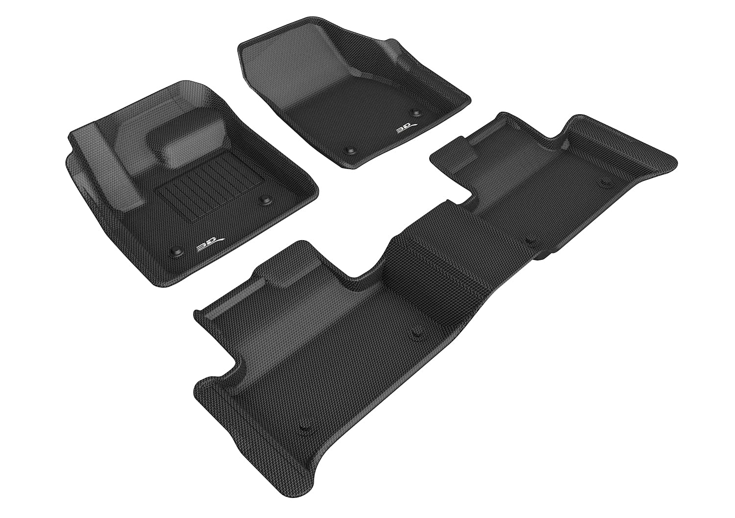 Kagu Floor Mat 3D MAXpider Custom Fit (Black) Compatible with Land Rover Range Rover Evoque 2020-2024 - Full Set