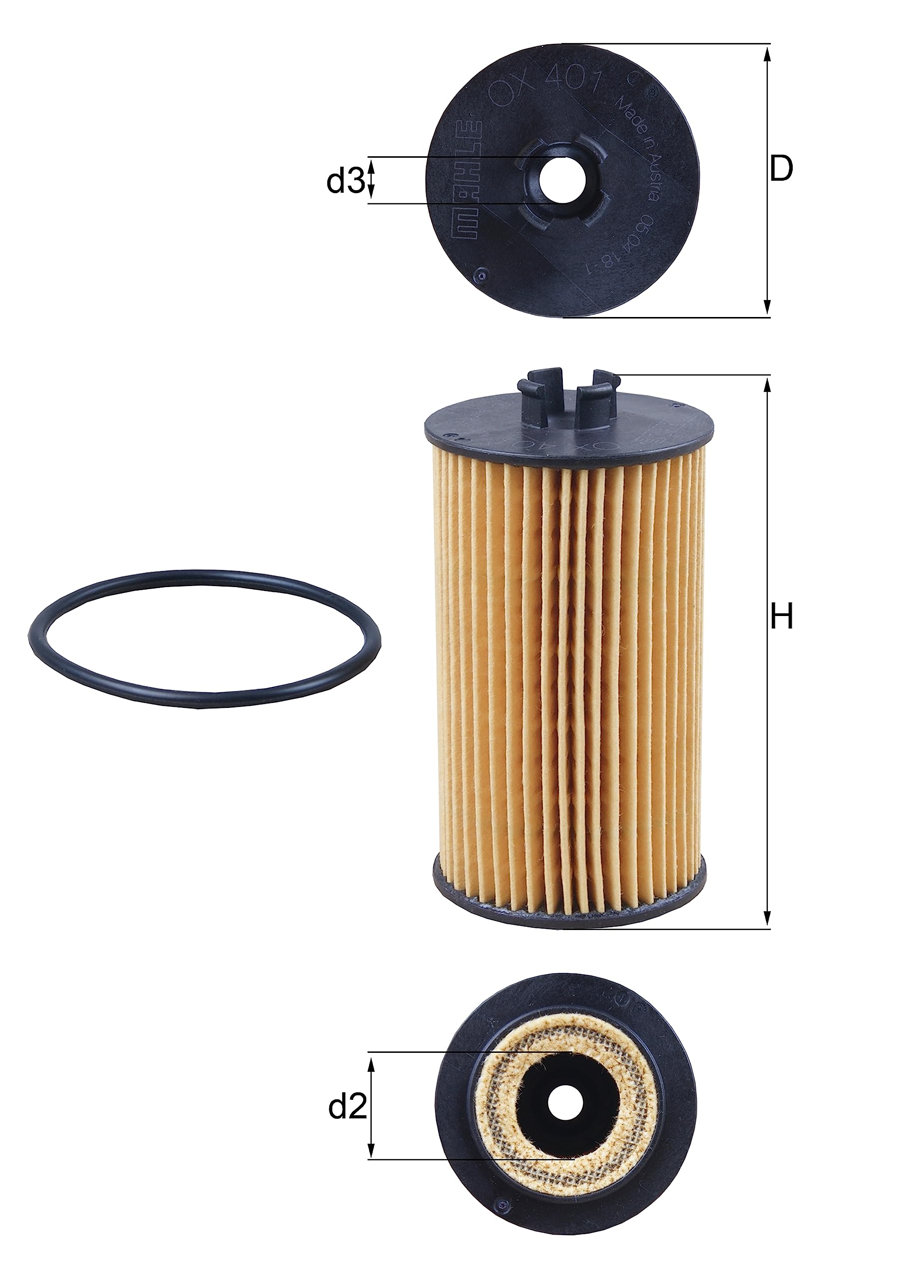 Oil Filter MAHLE OX 401D