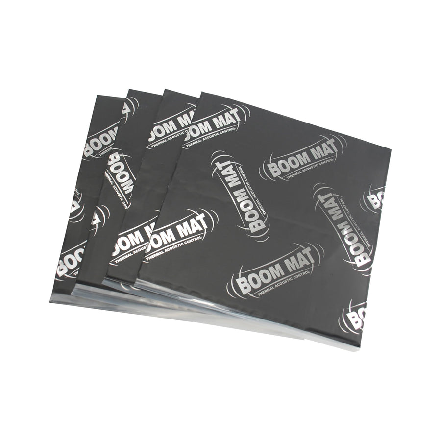 Boom Mat Design Engineering Sound Deadening Material with Adhesive Backing | 12" x 12.5" x 2mm (Pack of 4)