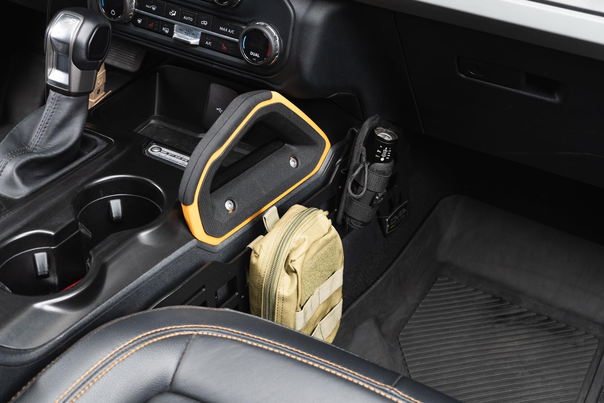 Center Console Molle Panels by DV8 for 2021-2025 Ford Bronco | Quick Access Gear & Accessories Mounts | Durable Steel Construction | Black Powder Coat Finish | Included Driver & Passenger Side Panels