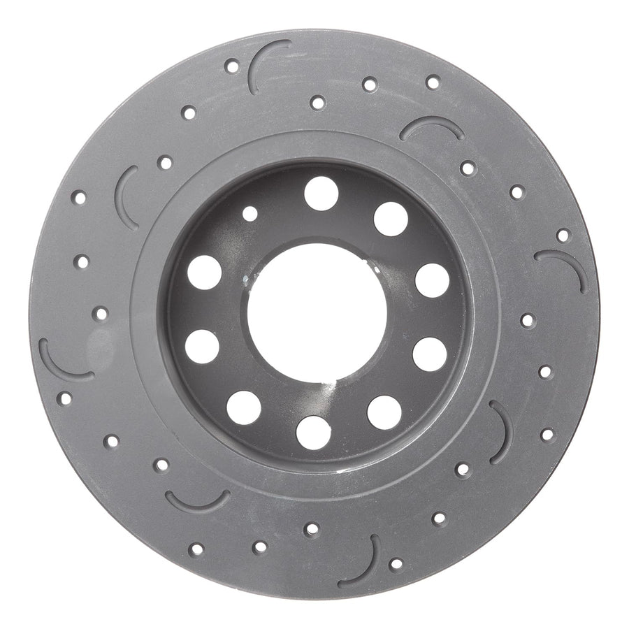 Talon Cross-Drilled and Slotted Solid Rotor, Hawk Performance Brakes, 9.96 in. Diameter, 2.02 in. Height