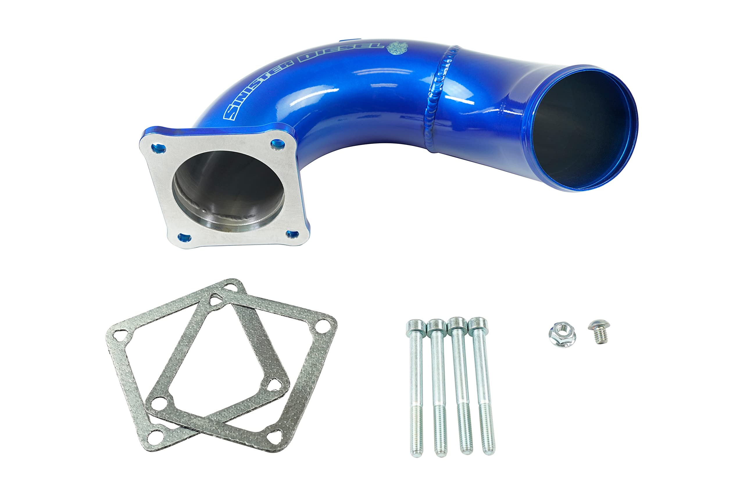 Sinister Diesel Intake Elbow Blue for Dodge Cummins 1998.5-2002 5.9L