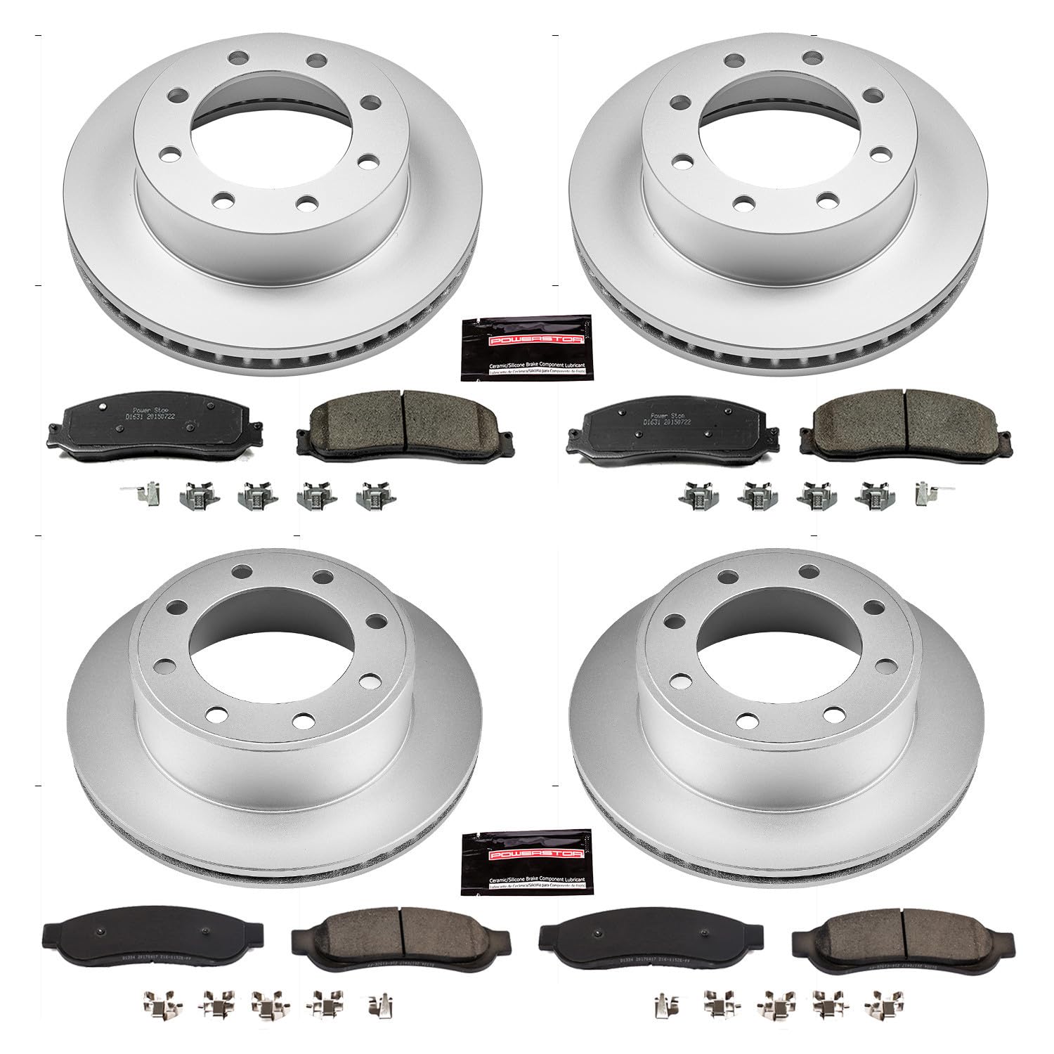 Power Stop Z17 Evolution Geomet Coated Brake Kit Front and Rear For Ford F-250 Super Duty 2012, Ford F-350 Super Duty 2012 [Model Specific]