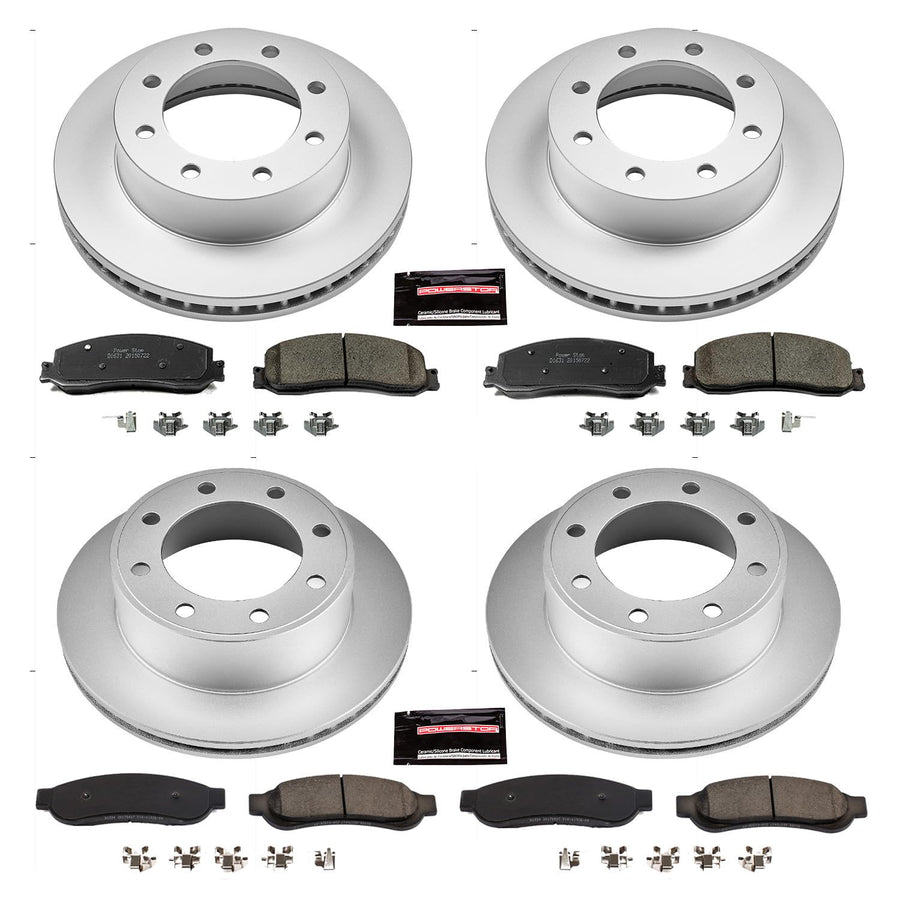 Power Stop Z17 Evolution Geomet Coated Brake Kit Front and Rear For Ford F-250 Super Duty 2012, Ford F-350 Super Duty 2012 [Model Specific]