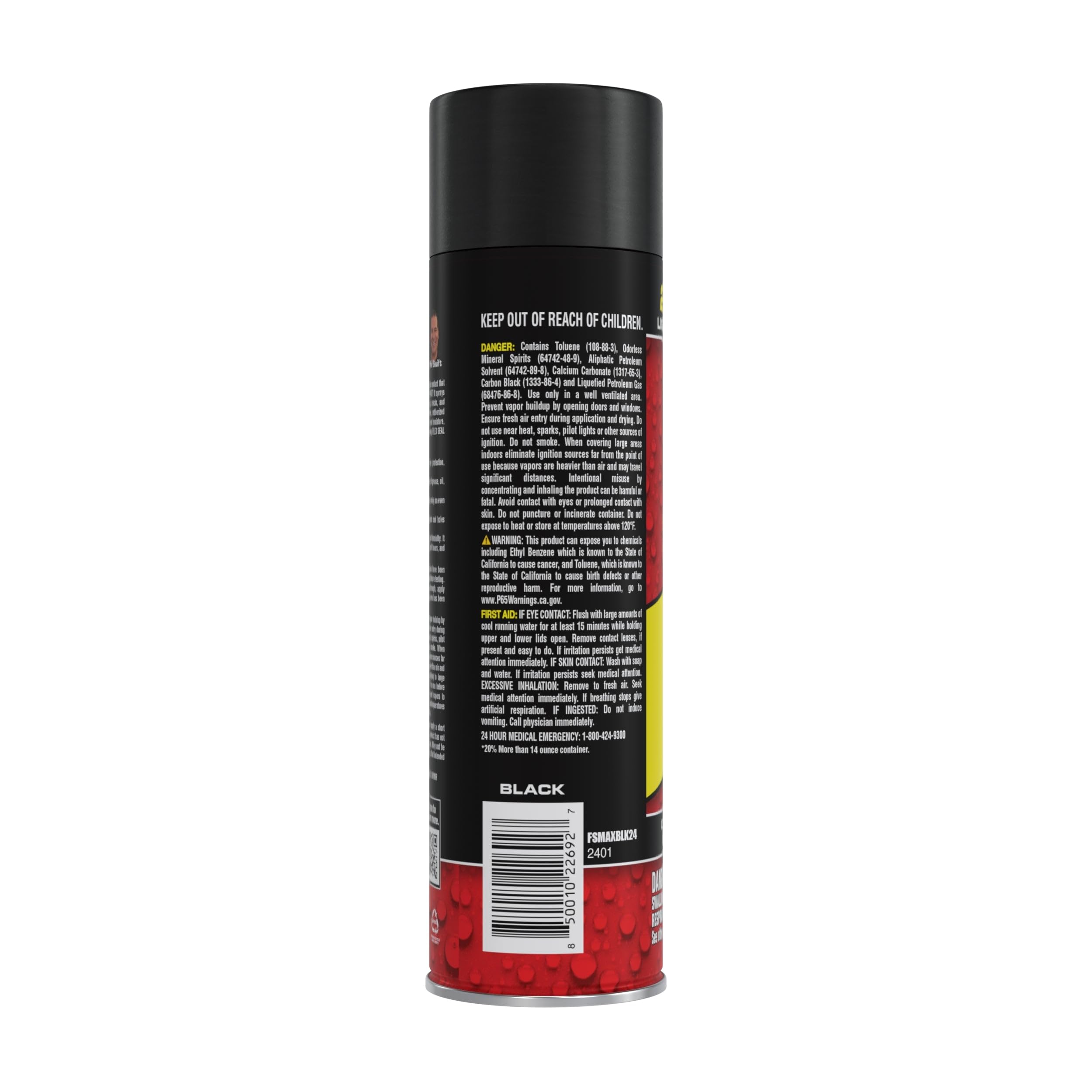 Flex Seal MAX, 17 oz, Black, 1-Pack, Waterproof Rubber Spray On Sealant Coating, Stop Leaks Instantly, Perfect for Gutters, Wood, RV, Campers, Roof Repair, Skylights, Windows, and More