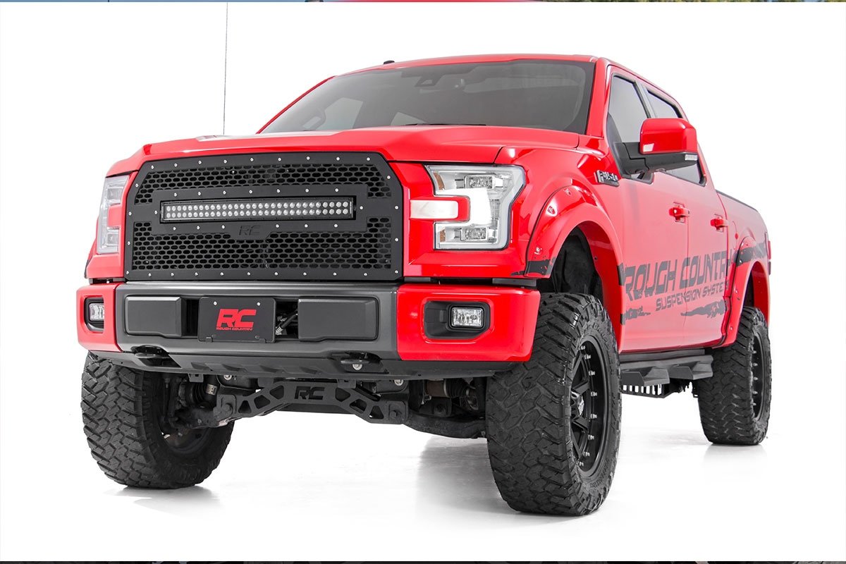Mesh LED Grille Insert Rough Country for 2015-2017 Ford F-150 2WD/4WD - 70193