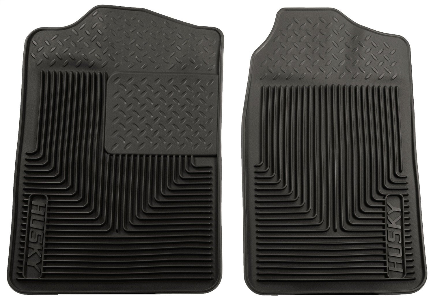Heavy Duty Husky Liners Front Floor Mats | 1988-1999 Chevrolet C1500/K1500, 1988-2000 Chevrolet C2500/K2500, Black | 51011