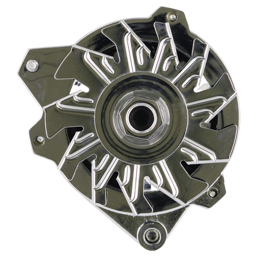 Alternator Powermaster 8-37529-110 (Chrysler Upgrade CS130 Type Chrome 140A 1V Pulley w/spacers 1-Wire 318/340/360), 1 Pack