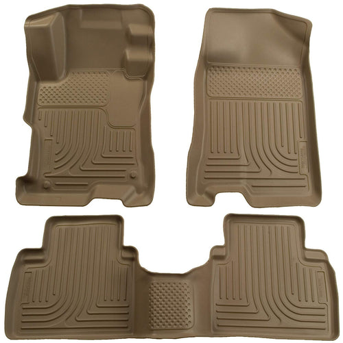 Husky Liners - 98603 4 Door Fits 2007-12 Nissan Altima Weatherbeater Front & 2nd Seat Floor Mats Tan