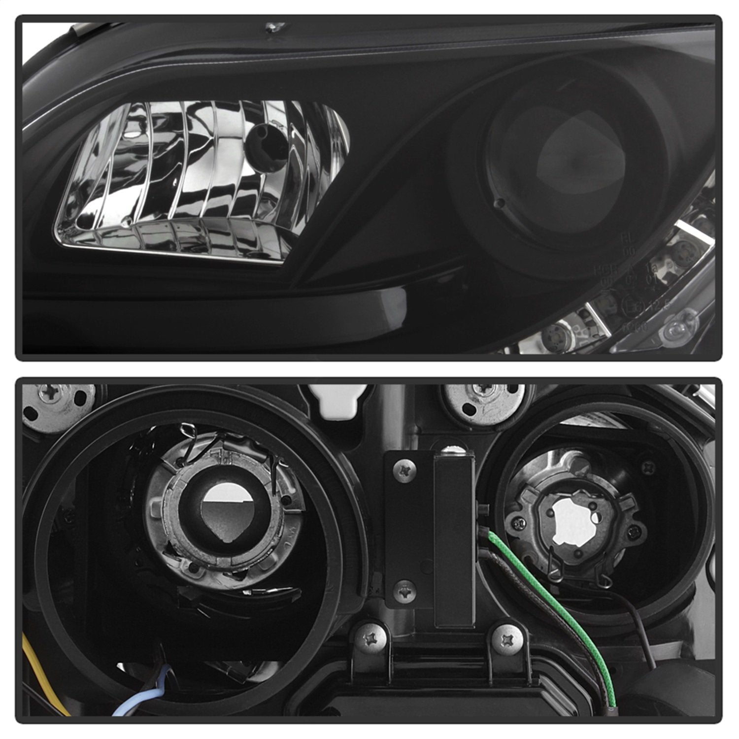 Headlights Spyder Signature (PRO-YD-AA405-DRL-BK)