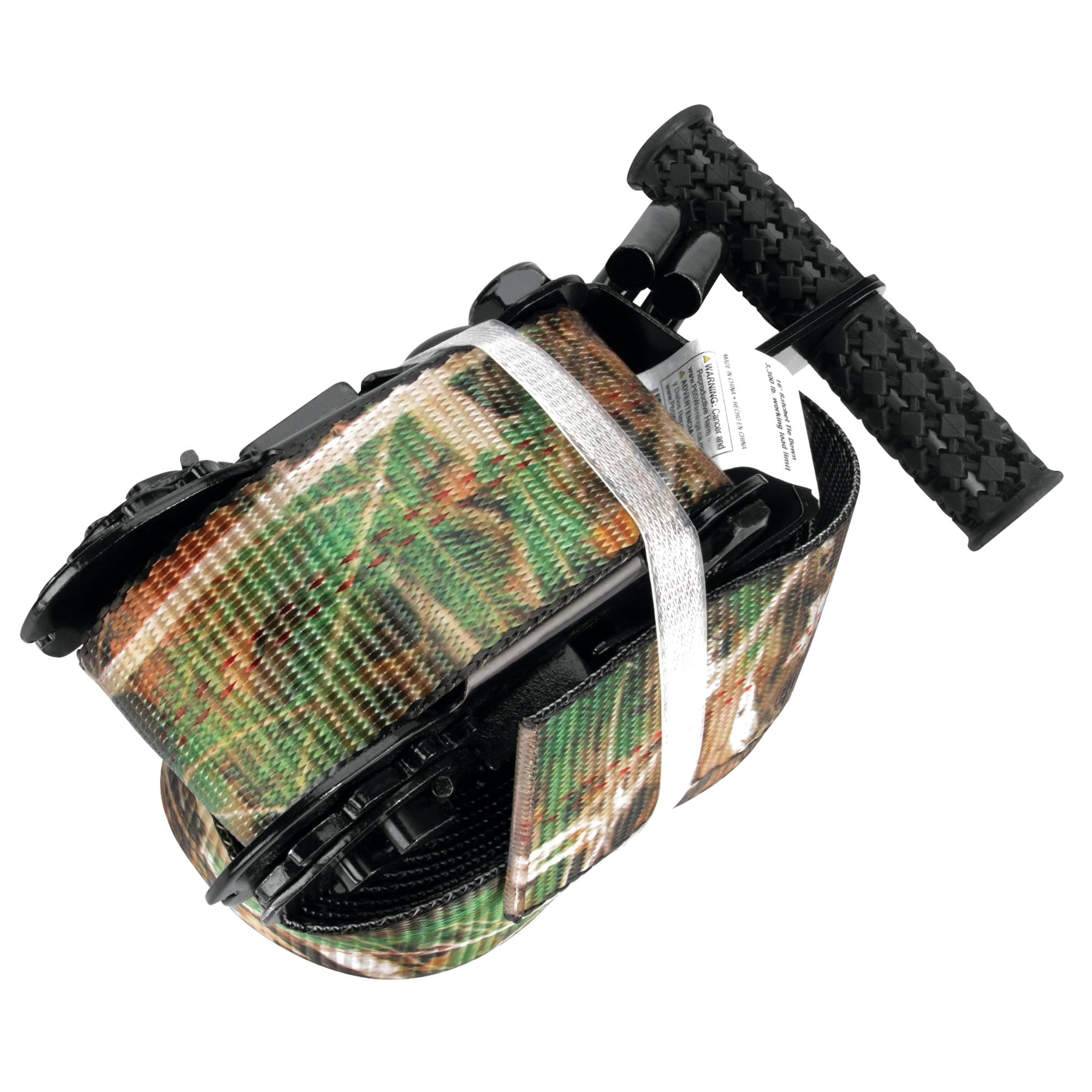 Camo Tie Down Strap Performance Tool W1854 2-Inch X 16' - Heavy Duty Ratchet Straps with Quick Release for Secure Cargo Transport and Outdoor Adventures