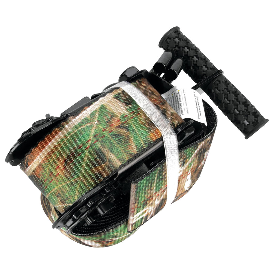 Camo Tie Down Strap Performance Tool W1854 2-Inch X 16' - Heavy Duty Ratchet Straps with Quick Release for Secure Cargo Transport and Outdoor Adventures