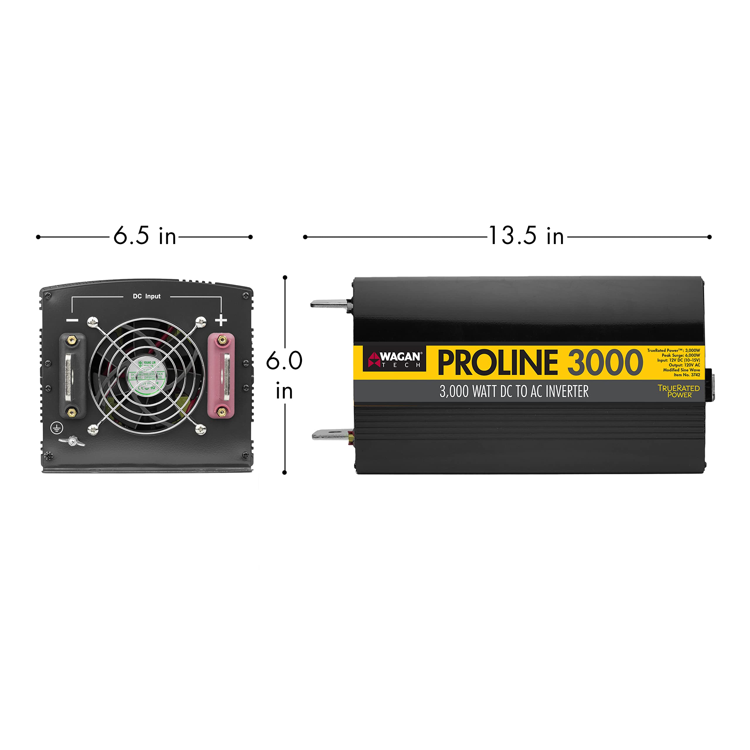 Wagan 3000 Watt EL3742 Power Inverter with Remote Control 6000 Watt Surge Peak Power converter for Home RV Camping Van Life Off Grid