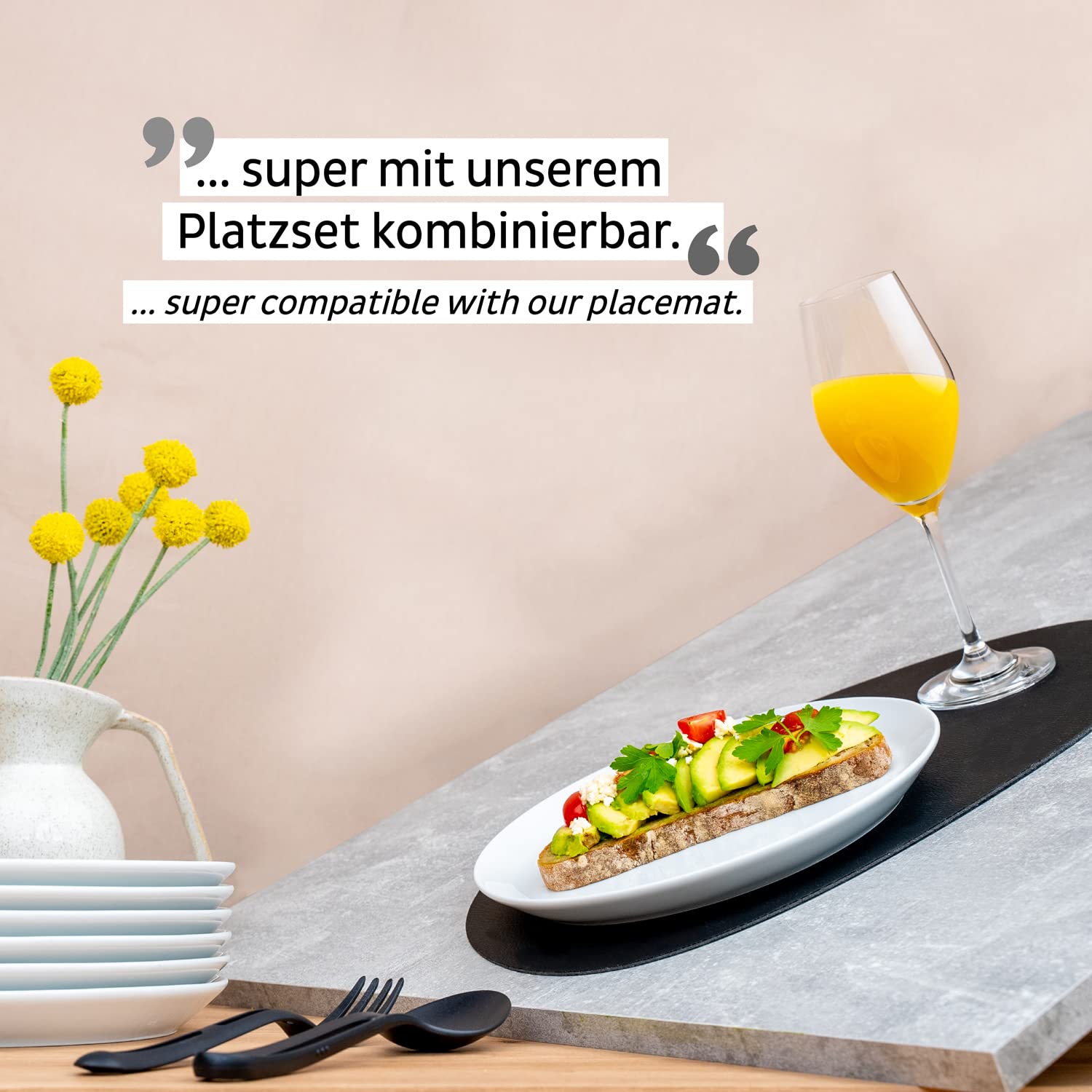 Porcelain Magnetic silwy® Plates (Set of 2) - Perfect for Camping, Caravaning and Boating - Non-Slip Crockery Stackable without Any Rattling
