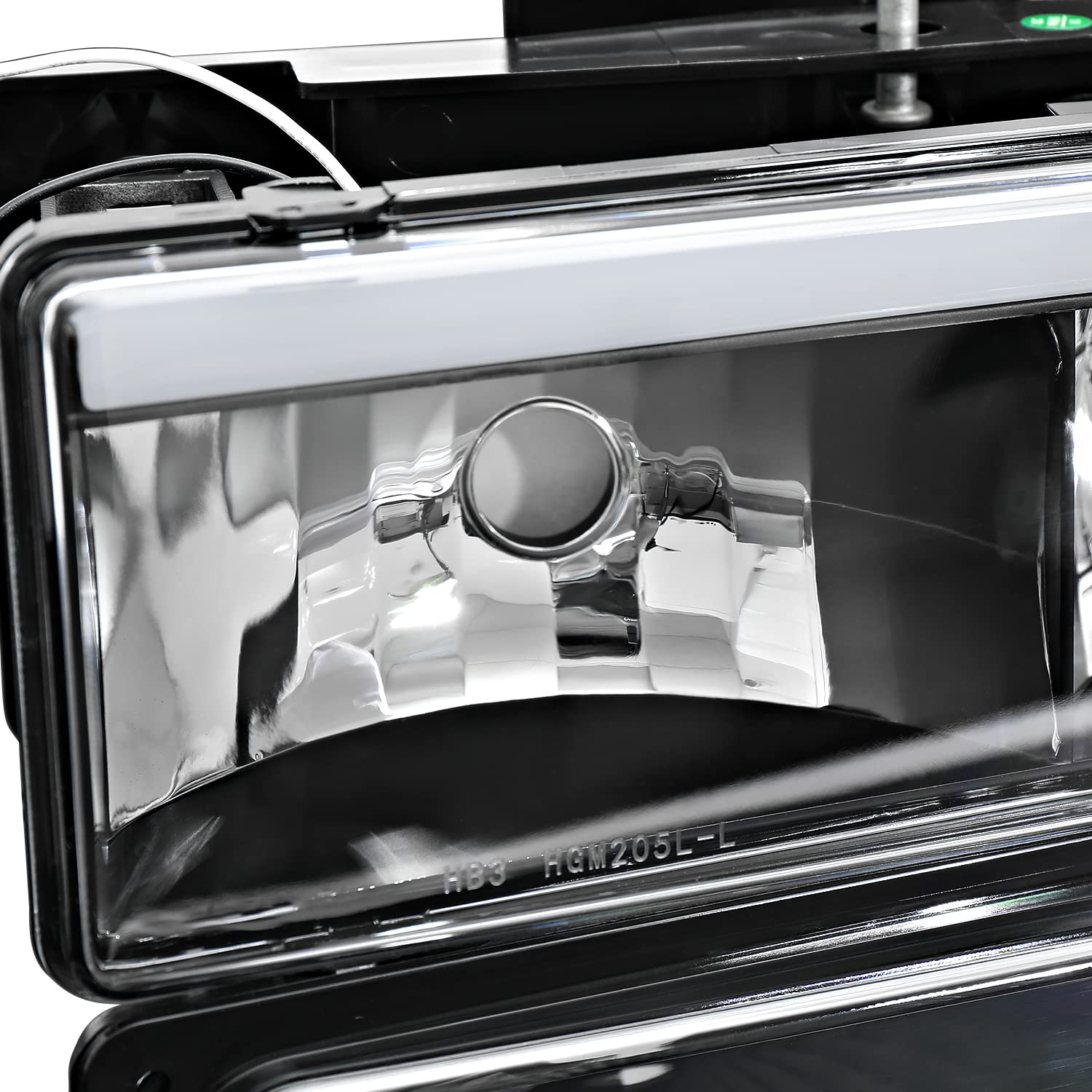 Black LED Tube Headlights + Bumper Parking + Corner Lights SPEC-D TUNING Compatible with 1994-1998 GMC C10 Pickup Sierra Suburban Yukon Left + Right Pair Assembly