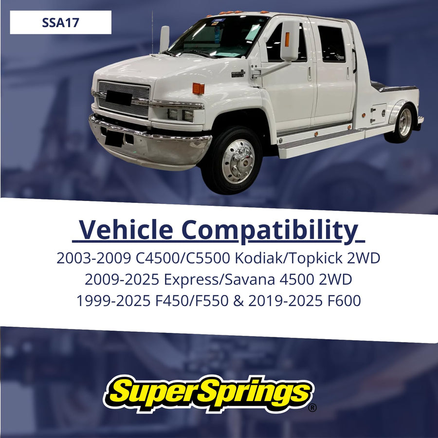 SuperSprings SSA17 for Ford F-450|F-550, Chevrolet|GMC Kodiak|TopKick 4500|5500, Black