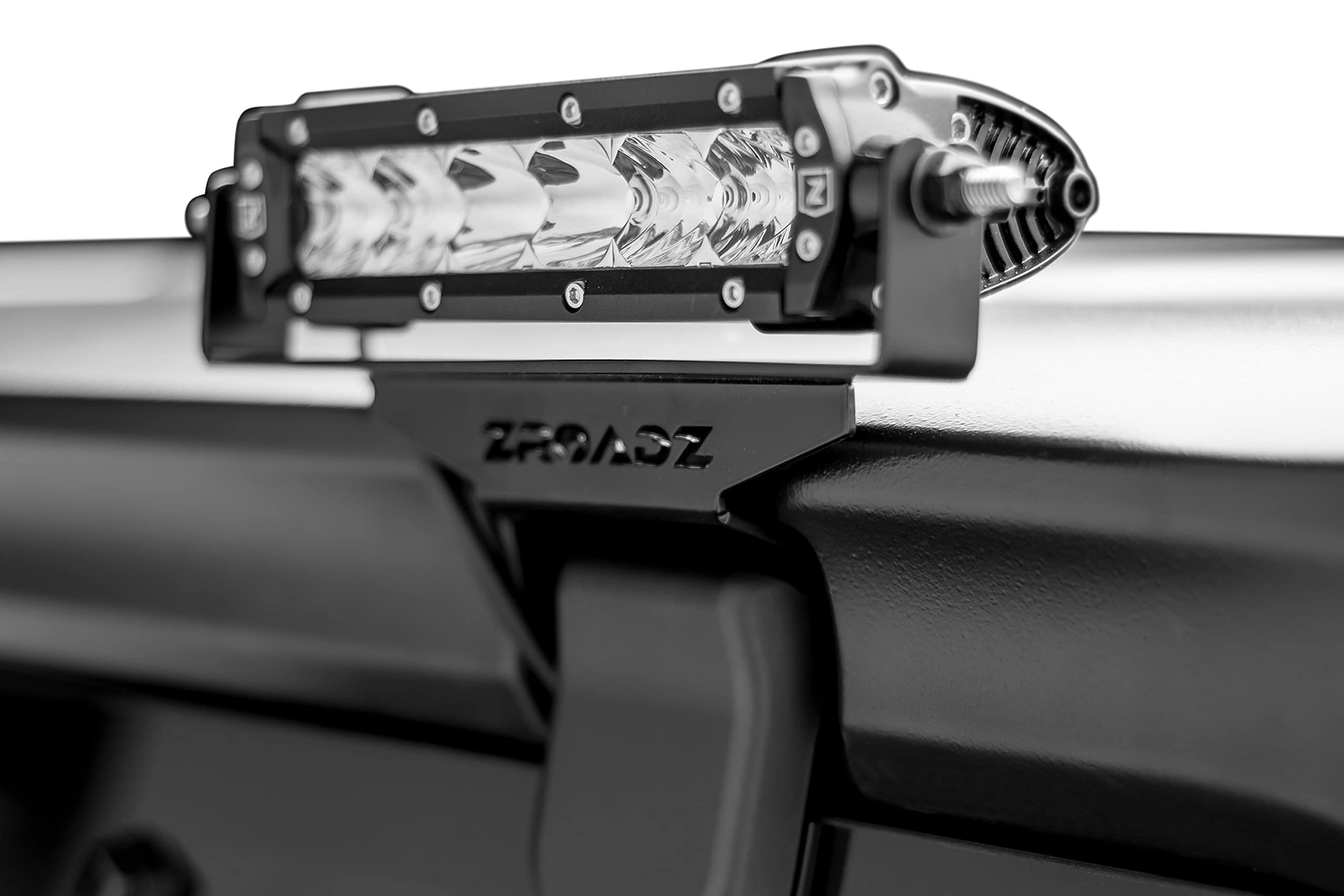 ZROADZ LED Bracket Rear Window - Compatible w/ 2018 - 2022 Jeep JL - to Mount (2) 6 Inch LED Lights - Mild Steel Gloss Black Finish - Bolt-On Easy Installation - PN #Z394941