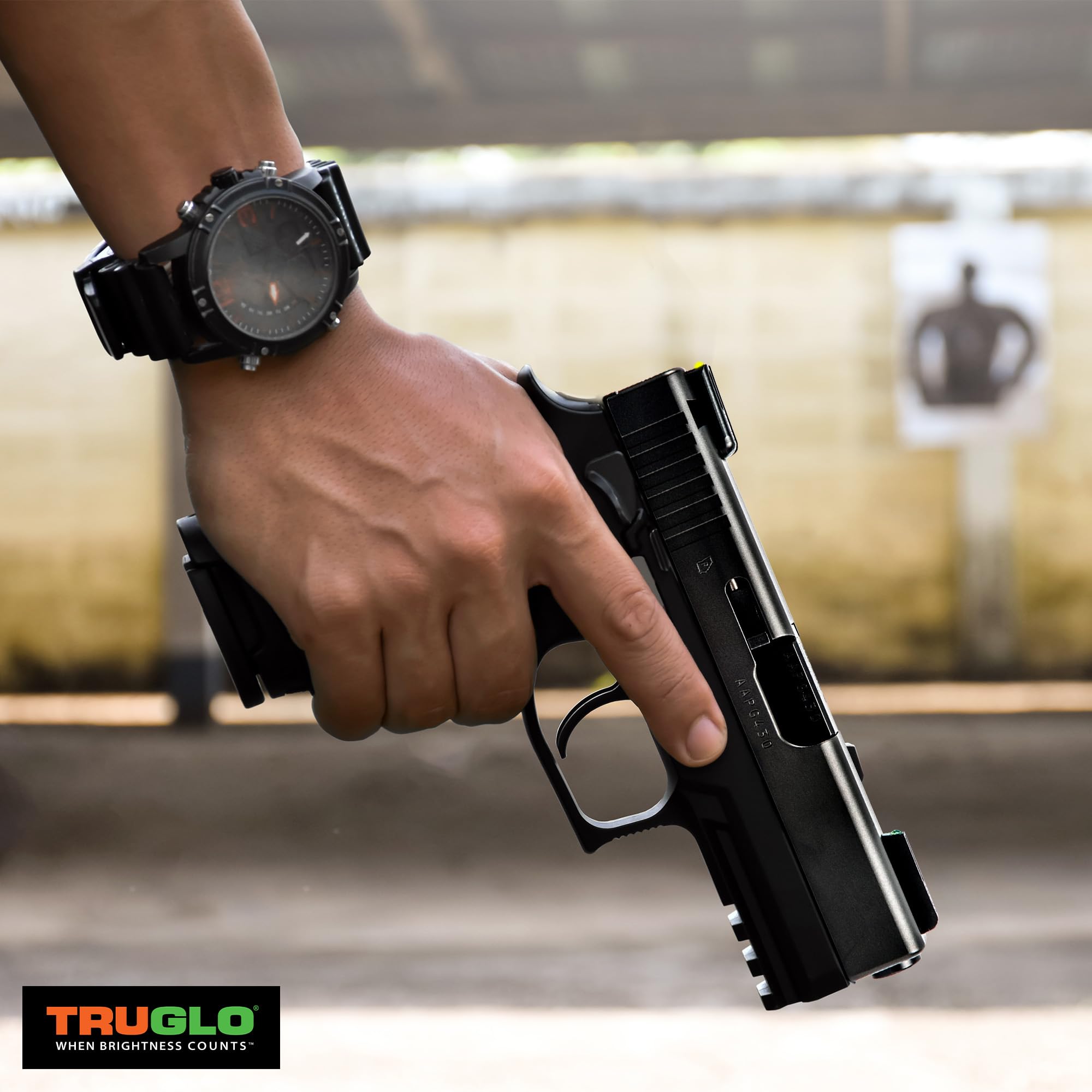 TruGlo Handgun Fiber Optic Glock Pistol Laser Sight Accessories with TRIDOT Aiming System, Green Front and Yellow Rear for Glock 42 and 43