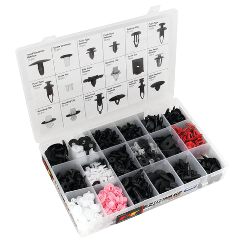 W5243 Performance Tool 340pc Trim Clips for Toyota & Lexus | Trim Clips for Doors, Bumpers, Paneling & More | Most Popular Sizes for Toyota & Lexus | Case & Picture Insert for Quick Part Identification