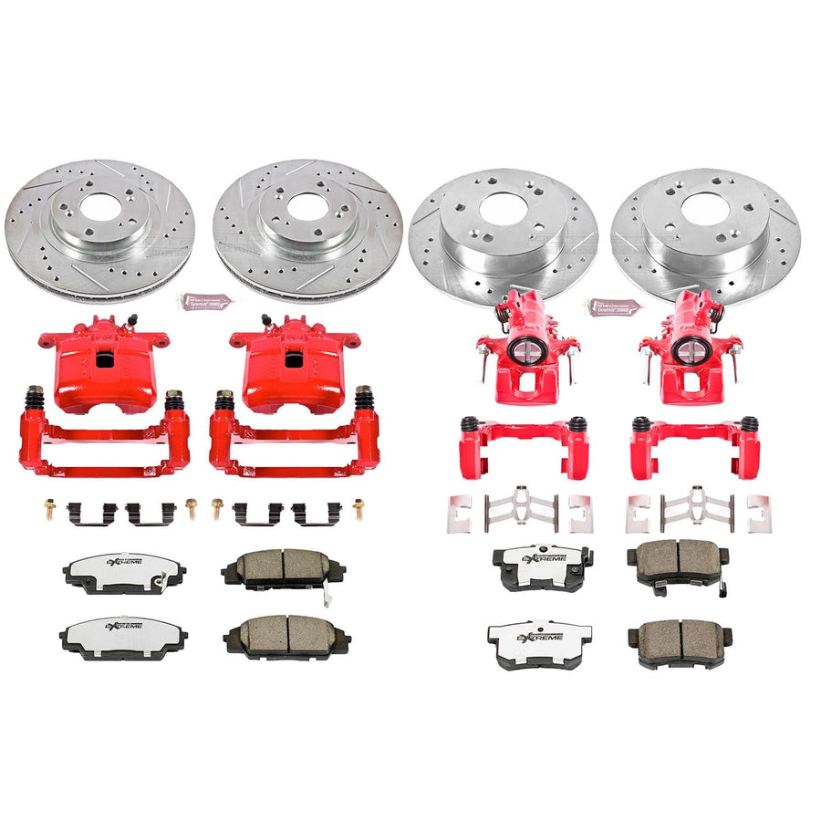 Power Stop KC2441-26 Z26 Street Warrior Front & Rear Brake Kit For Acura RSX 2002-2006 [Model Specific]