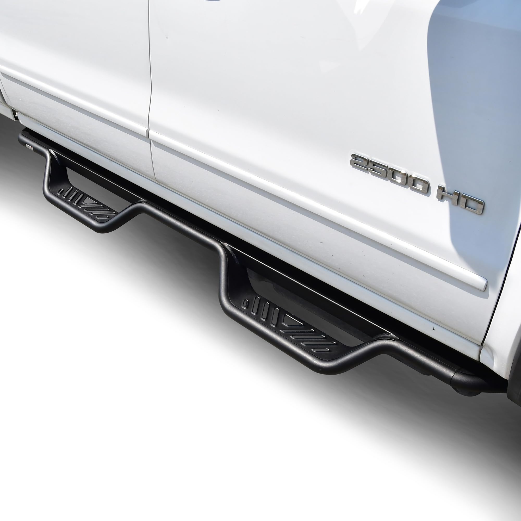 Outlaw Drop Nerf Step Bars Westin fits 2004-2013 Silverado Sierra 1500 2001-2019 2500 3500 Crew Cab (Body Mount) Textured Black 1 Pair