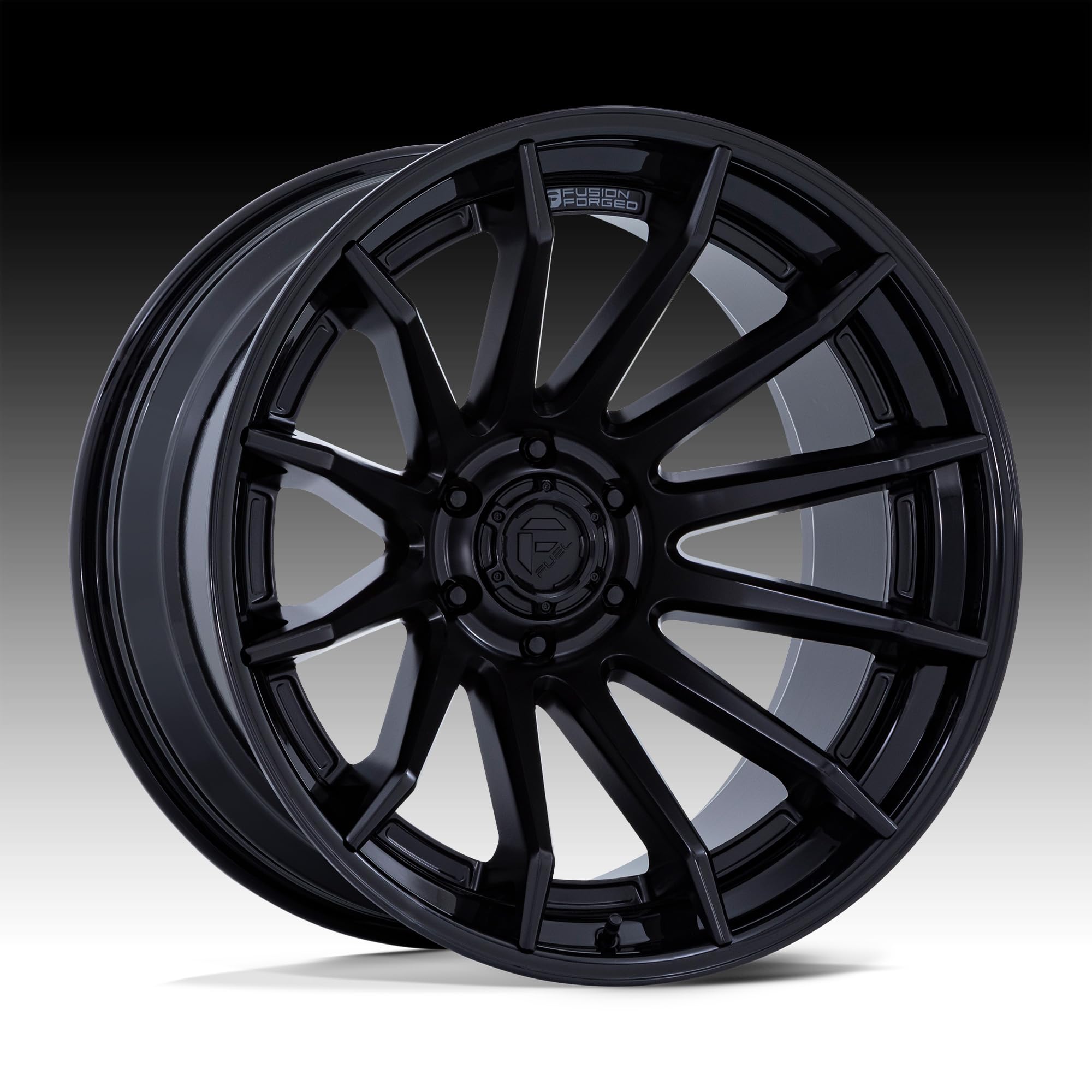 FUEL OFF-ROAD 24X12 FC403 BURN 6X5.5 4.77-44mm MATTE BLACK WITH GLOSS BLACK LIP - FC403MX24126844N