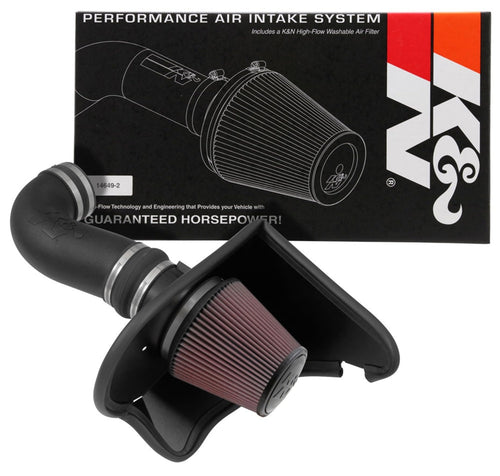 Cold Air Intake System K&N: High-Flow Air Filter, Increase Performance & Acceleration: Compatible with 2016-2024 CHEVROLET: Camaro SS, 63-3092