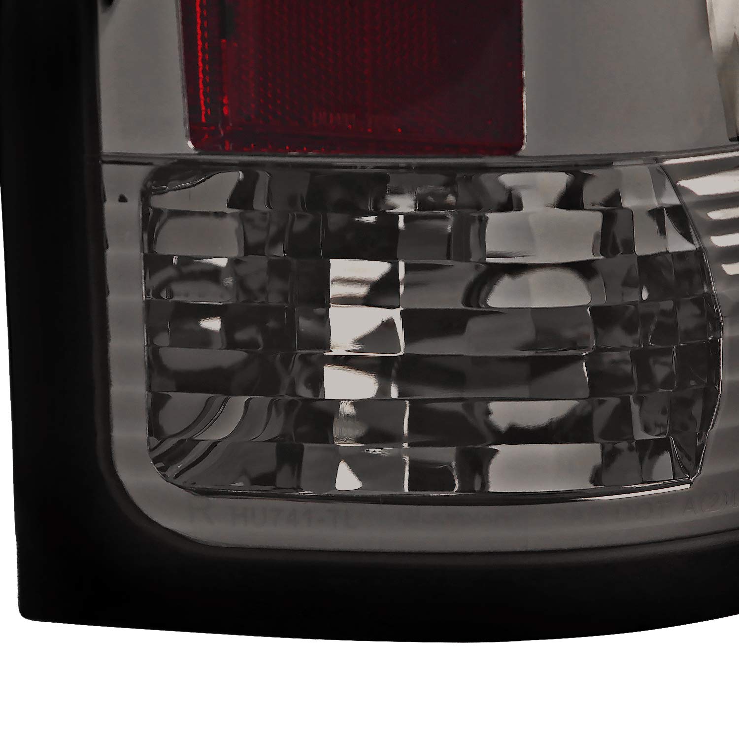 Smoke LED Tail Lights SPEC-D TUNING w/White LED Light Bar Compatible with 2007-2013 GMC Sierra 1500, 2007-2014 GMC Sierra 2500HD/3500HD, Left + Right Pair Assembly