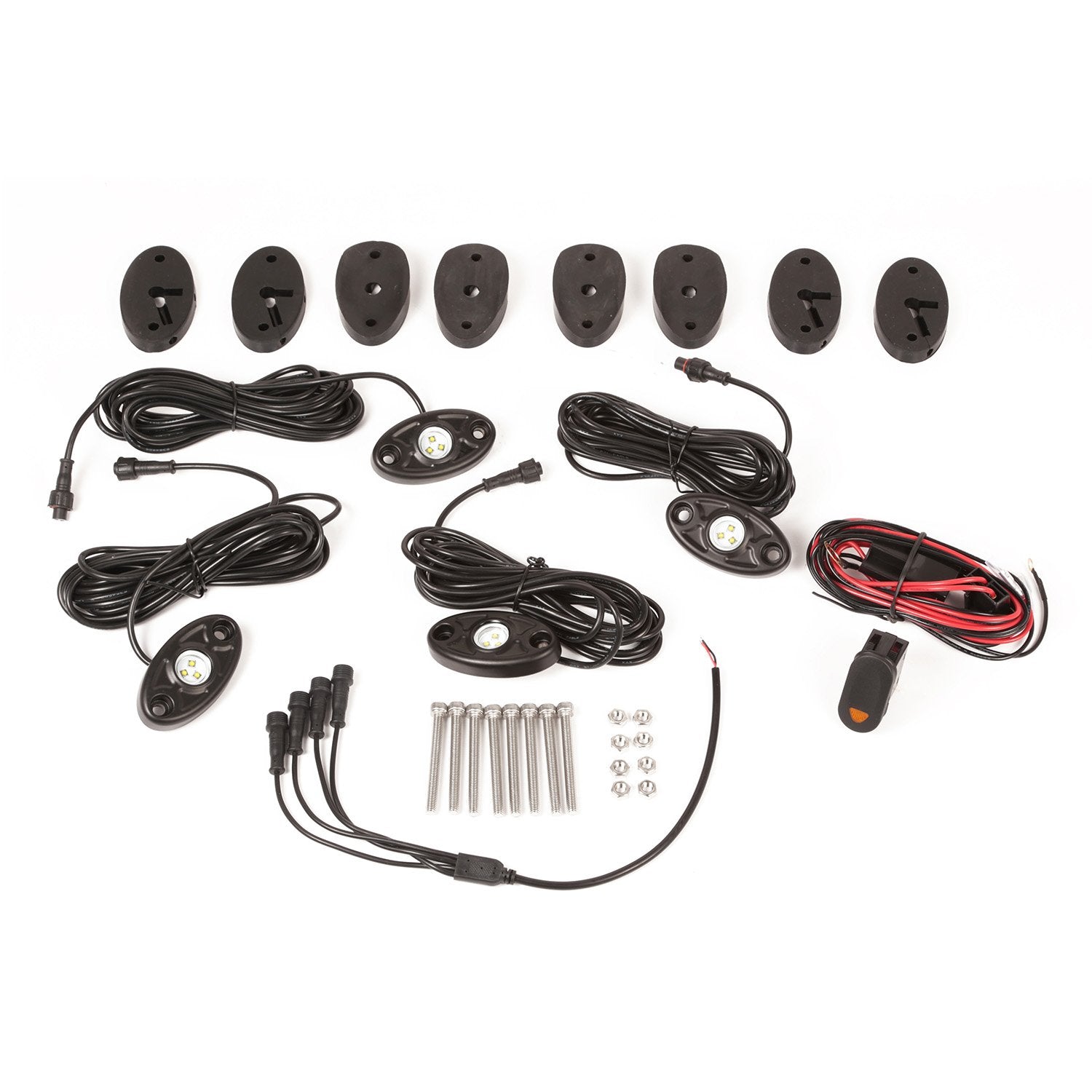 Light Kit Rugged Ridge | Rock Crawler, 4-Piece, White, Harness | 11232.40 | Fits 1999-2025 Jeep Universal