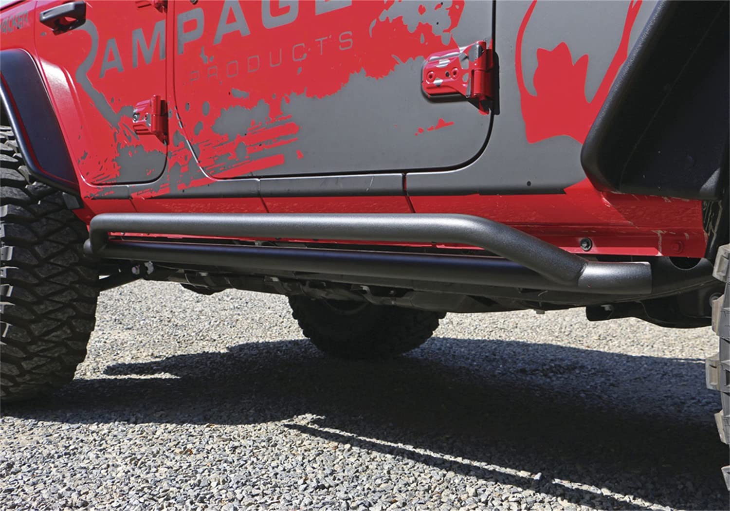 Slimline RAMPAGE PRODUCTS 2" Drop Step Side Bars for Jeep Wrangler JL | Pair, Steel, Textured Black | 26629 | Fits 2018-2025 Jeep Wrangler JL 2-Door