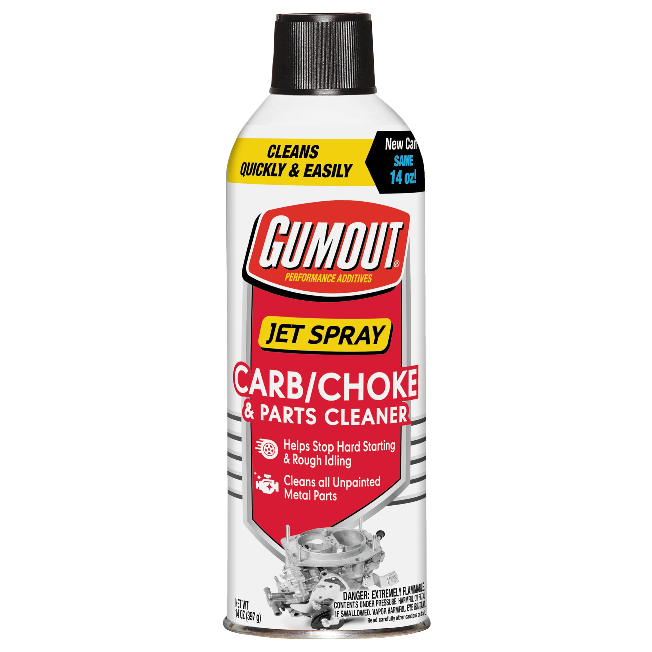 Gumout Carb/Choke 800002231 Cleaner Spray, Carb Intake Valve Cleaner, Cleans Gum, Varnish & Dirt Inside & Outside Carburetor Chamber & Prevents Future Build Up Saving on Fuel Economy 14Oz.