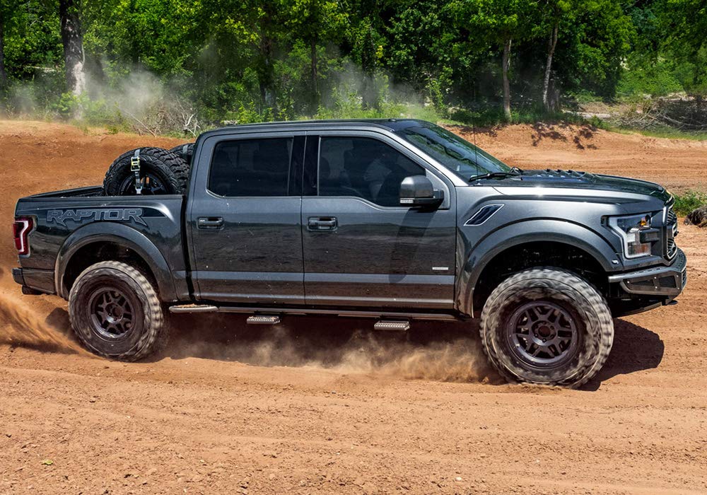 RKR Rails RealTruck for Ford F-150 | Cab Length, Tubular Steel, Textured Black | F154RKRCC | Fits 2019 - 2025 Ford F-150, 17-25 Raptor, 22-25 Lightning, 18-25 Police Respnder, 17-25 SSV SuperCrew