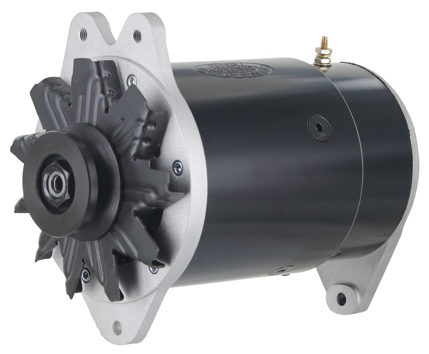 PowerGEN Alternator Powermaster Performance 82112 90 Amp 12 Volt 6.68 in. Field Housing Mount For 3/8 in. Belt Black Finish