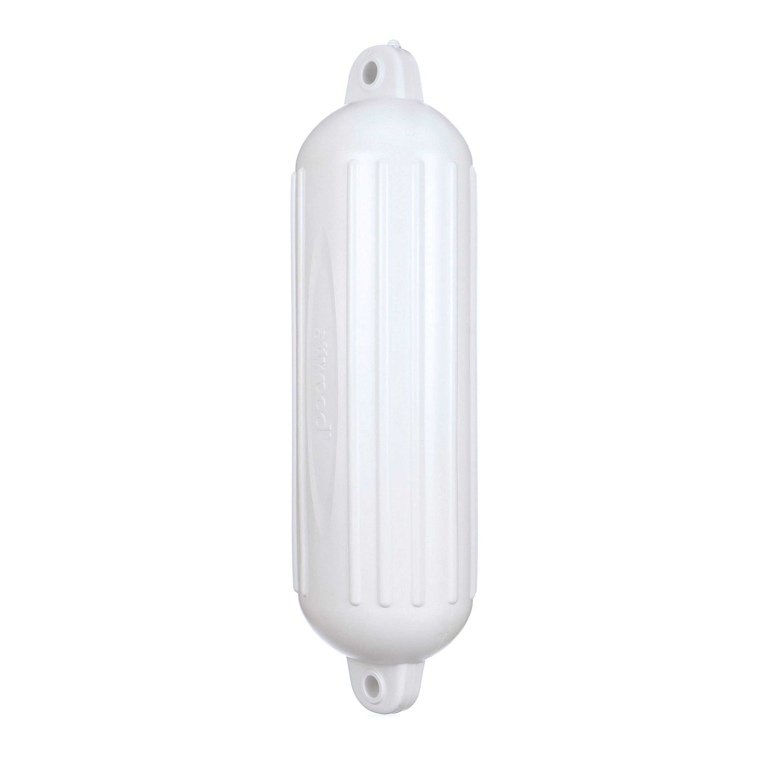 Attwood Softside 9358-1 UV-Resistant Marine Oval Mooring Fender, White, 8-Inch x 28-Inch