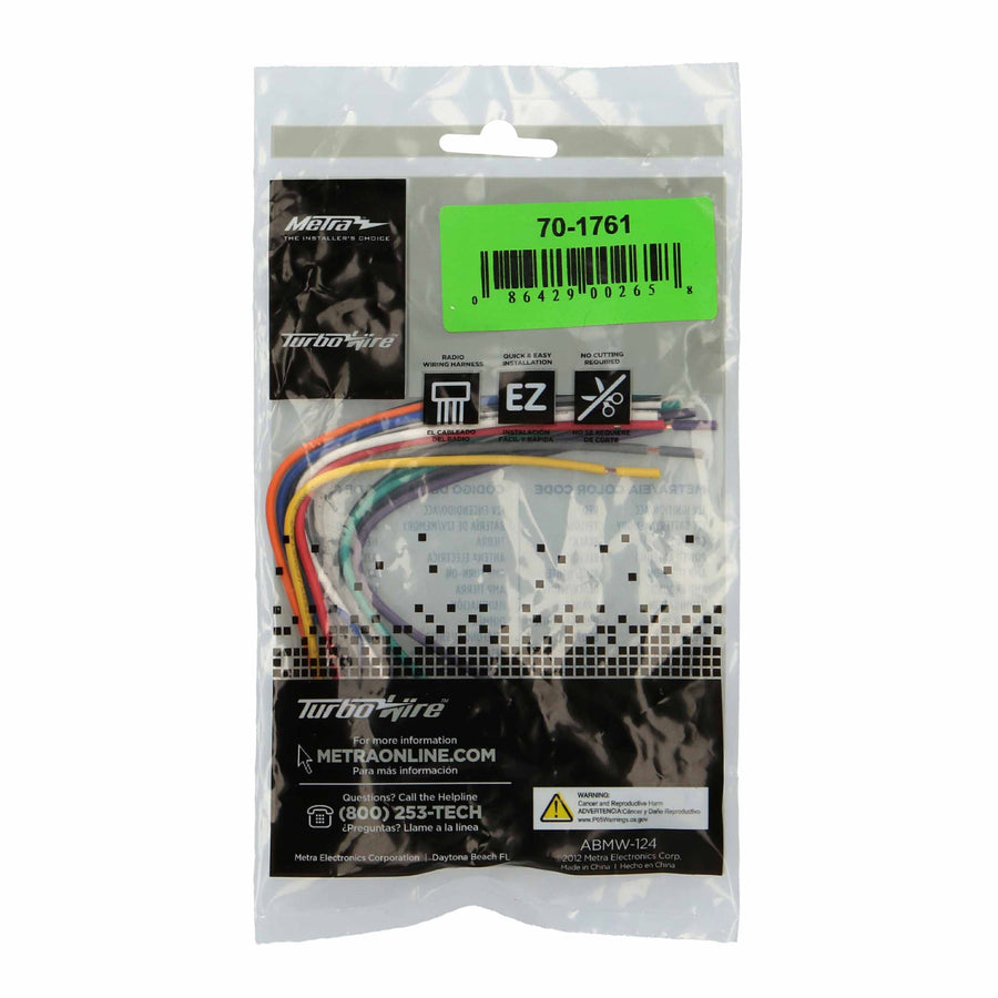 Metra 70-1761 Wiring Harness Radio Fits Select 1987-UP Toyota Vehicles Power + 4 Speaker (Packaging May Vary)