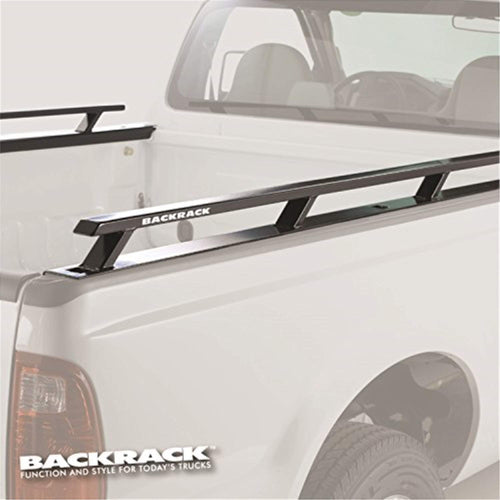 BACKRACK RealTruck Side Rails to use w/Standard Bed | Black, No Drill | 80524 | Fits 2017-2025 Chevrolet/GMC Silverado/Sierra 1500; 2020-2025 Chevrolet/GMC Silverado/Sierra 2500/3500 HD & Others