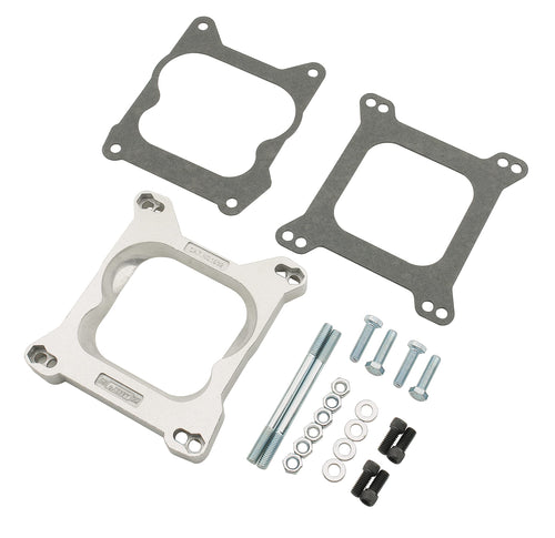 Carburetor Adapter Kit Mr. Gasket 4Bbl To 4Bbl, Silver