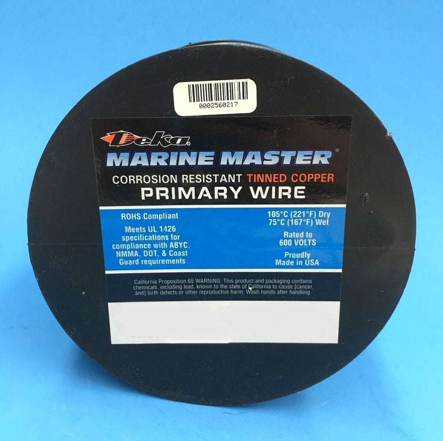 Blue DEKA 14AWG Marine Tinned Copper Boat Stranded Wire 100 Feet Made in USA