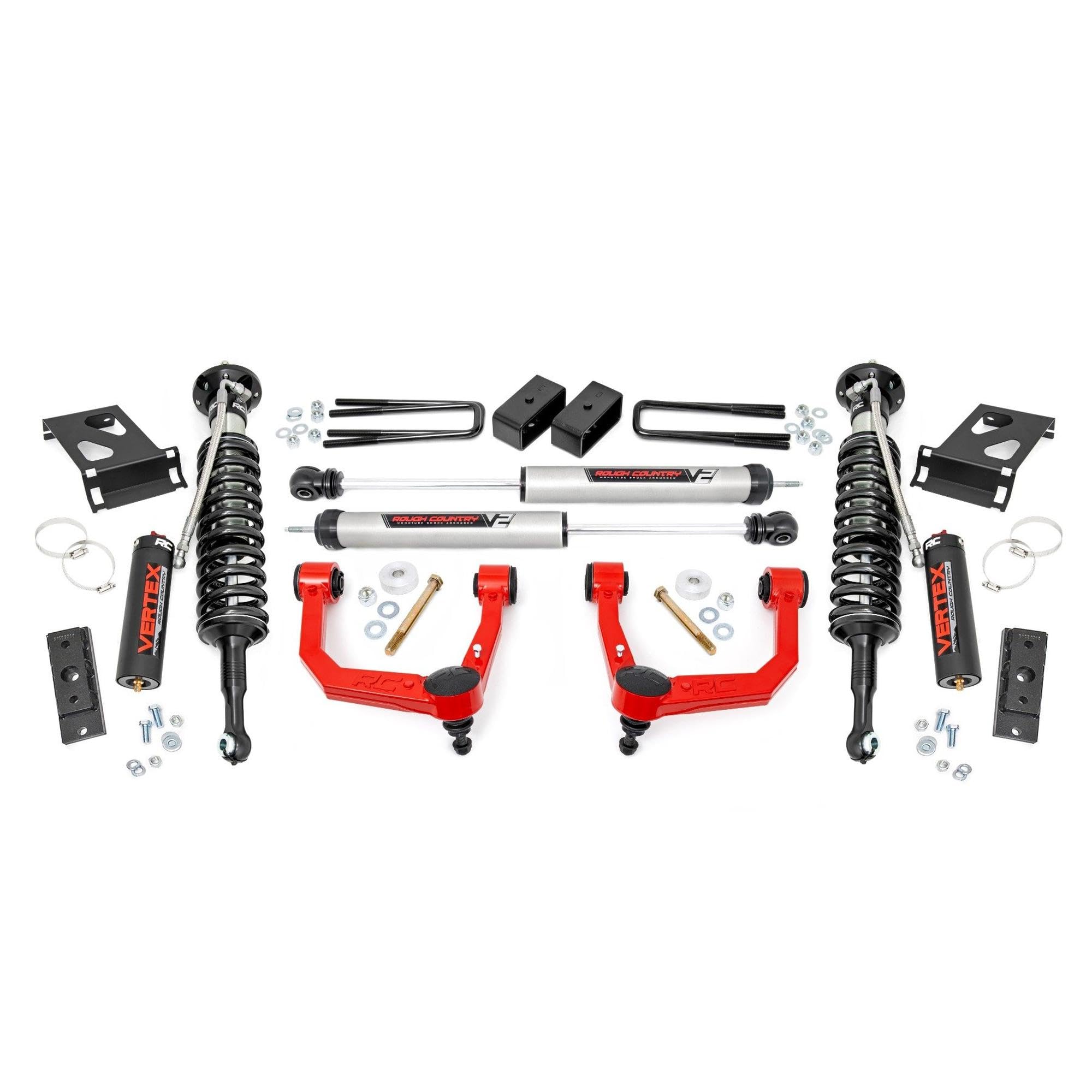 Vertex Rough Country 3.5" Lift Kit w/V2 Shocks for 2005-2023 Tacoma - 74257RED