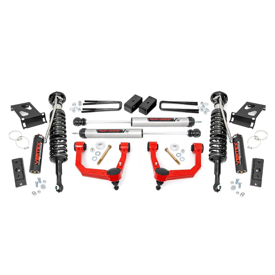 Vertex Rough Country 3.5" Lift Kit w/V2 Shocks for 2005-2023 Tacoma - 74257RED
