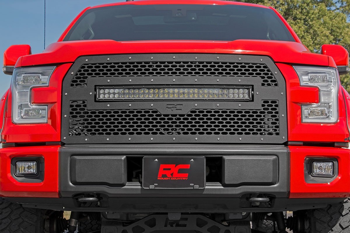 Mesh LED Grille Insert Rough Country for 2015-2017 Ford F-150 2WD/4WD - 70193